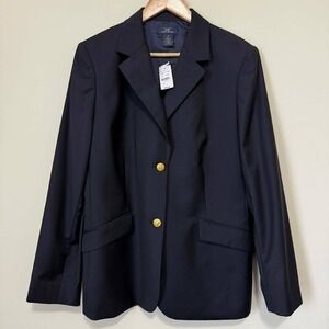 Brooks Brothers 346 Mens Navy Wool Blazer Gold Buttons Size 14 NWT FLAWS